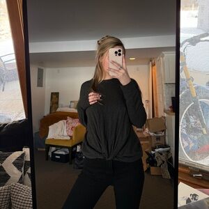 a new day Dark Gray Long Sleeve Women's Top